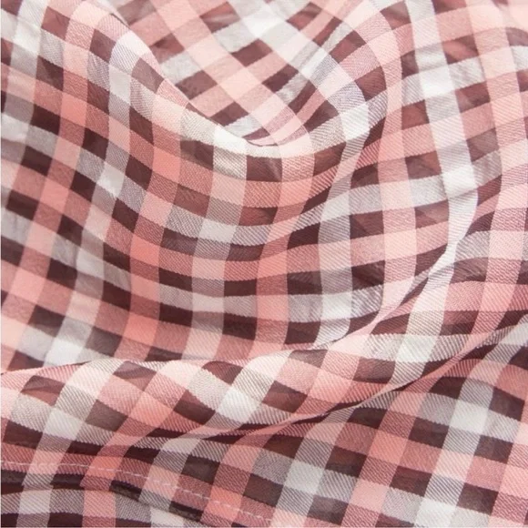 Halara Pink Checkered Wide-Leg Pants Size Medium NWT - Picture 7 of 7